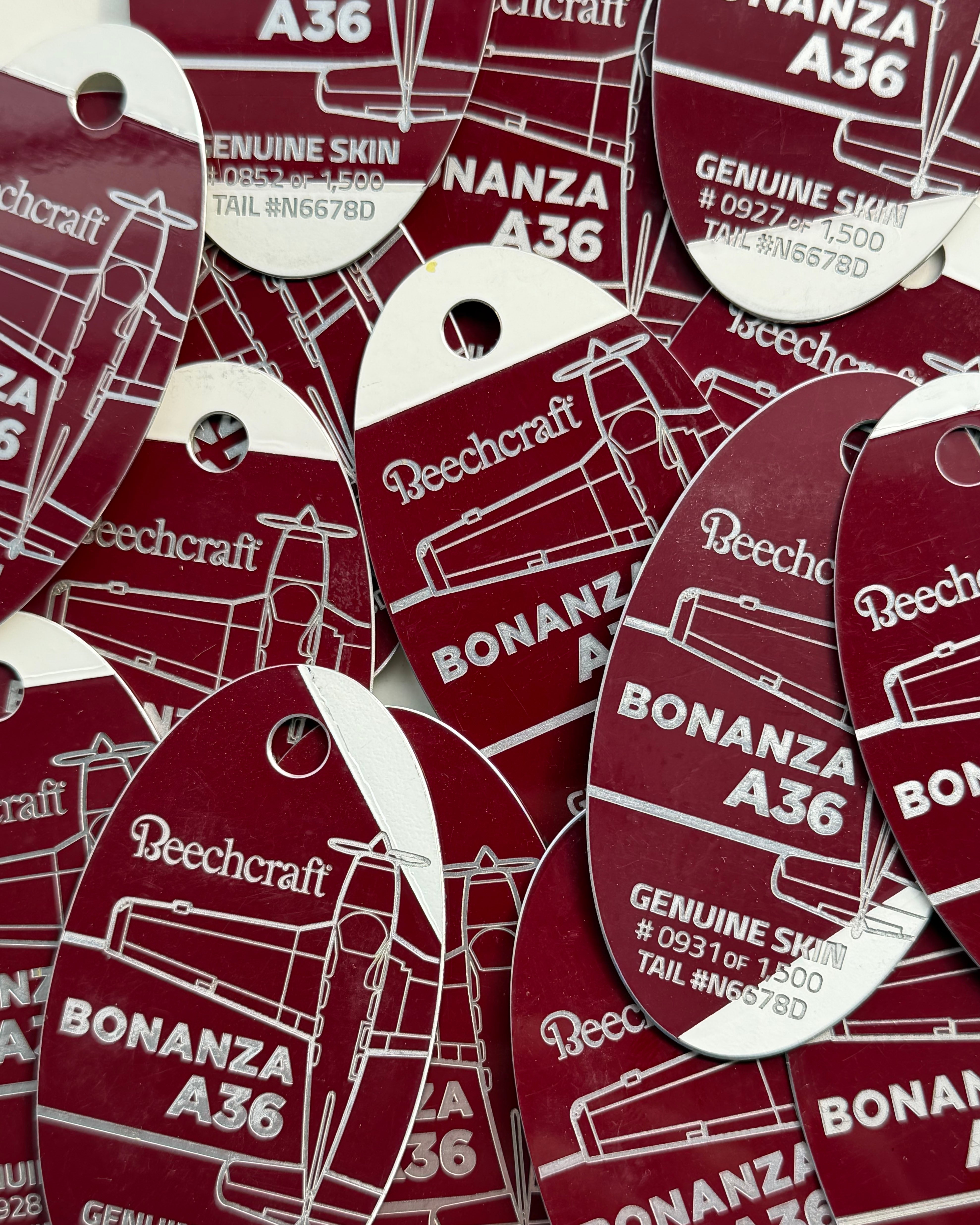 Beechcraft Bonanza A36 - PLANETAGS TAIL #N6678D
