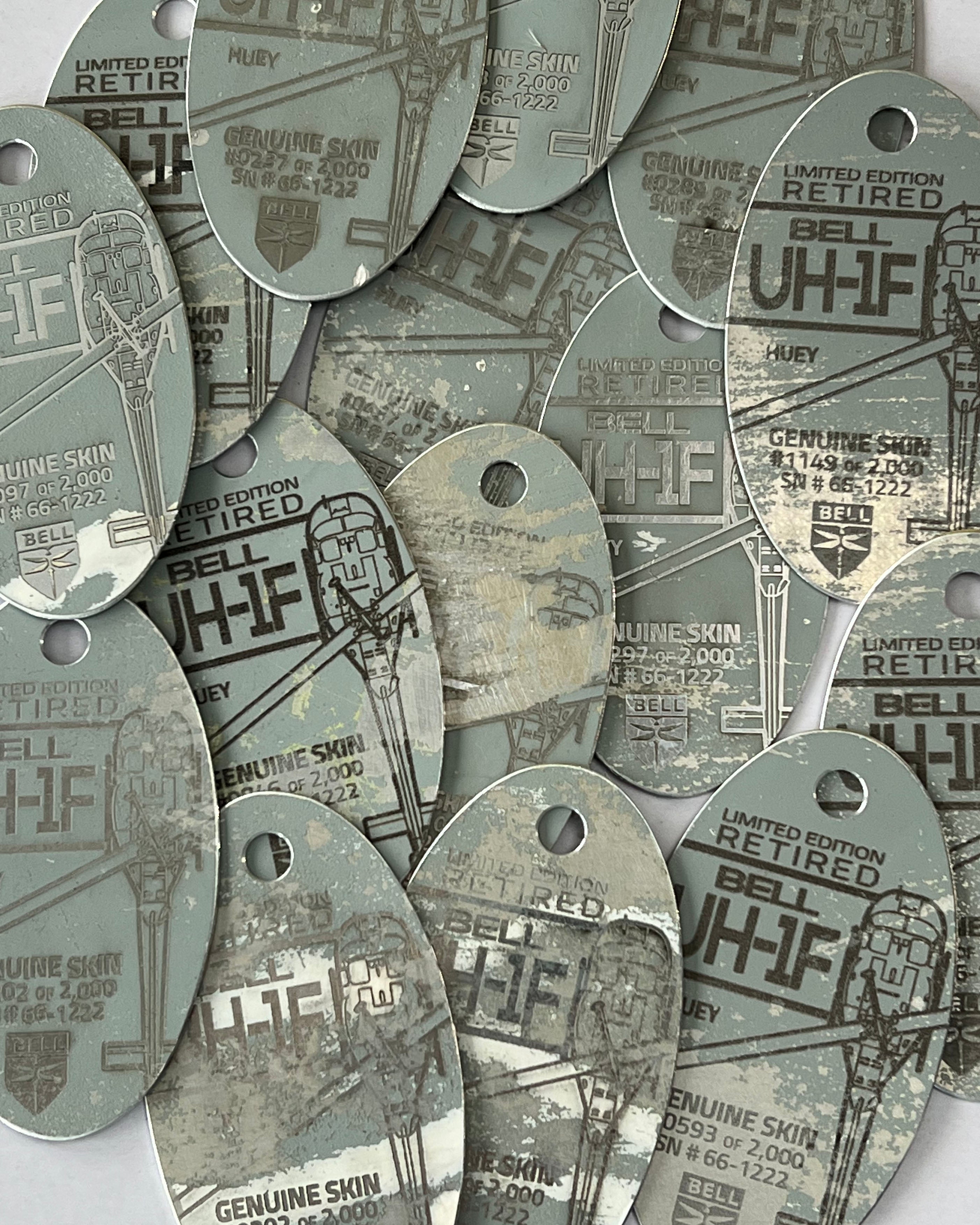 Bell®️ Huey®️ UH-1F - PLANETAGS SERIAL #: 66-1222