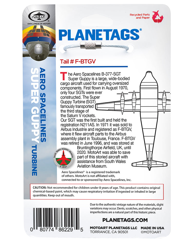 Super Guppy Turbine - PLANETAGS TAIL #F-BTGV