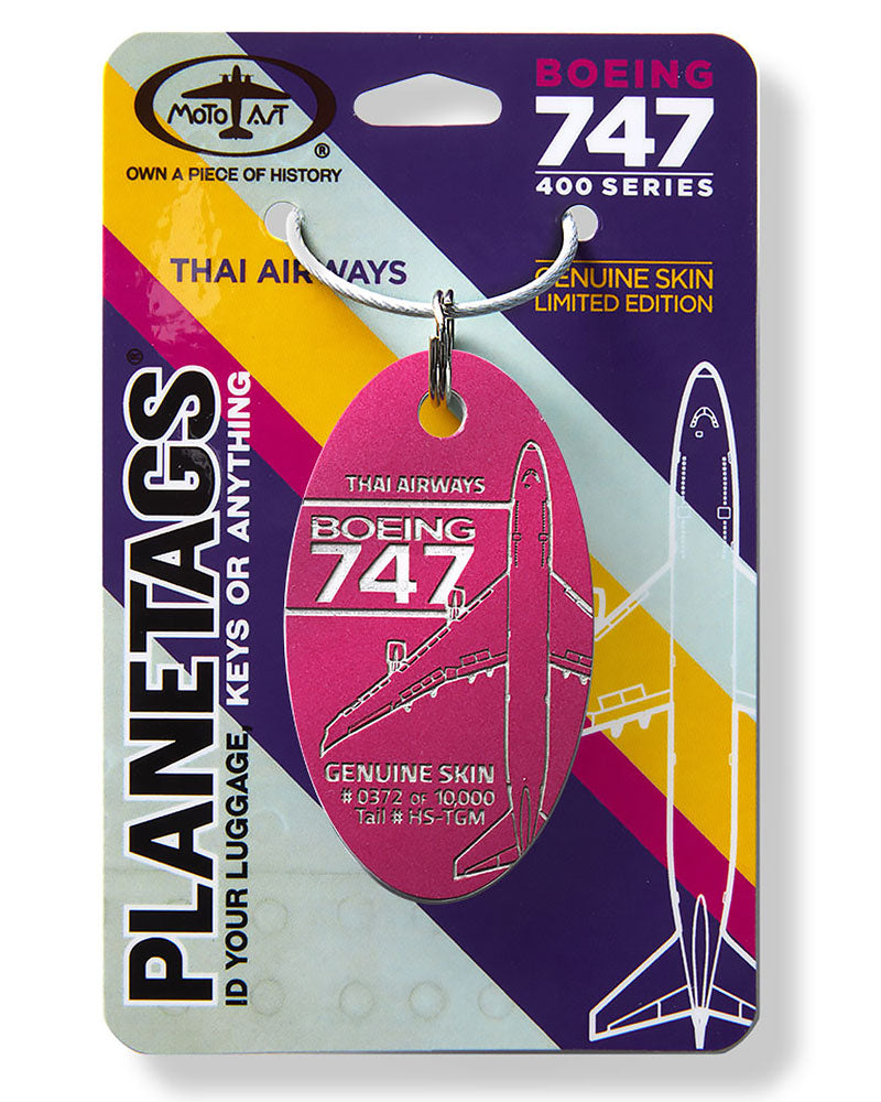 Custom Boeing Thai Airways 747 PlaneTag Tail #HS-TGM