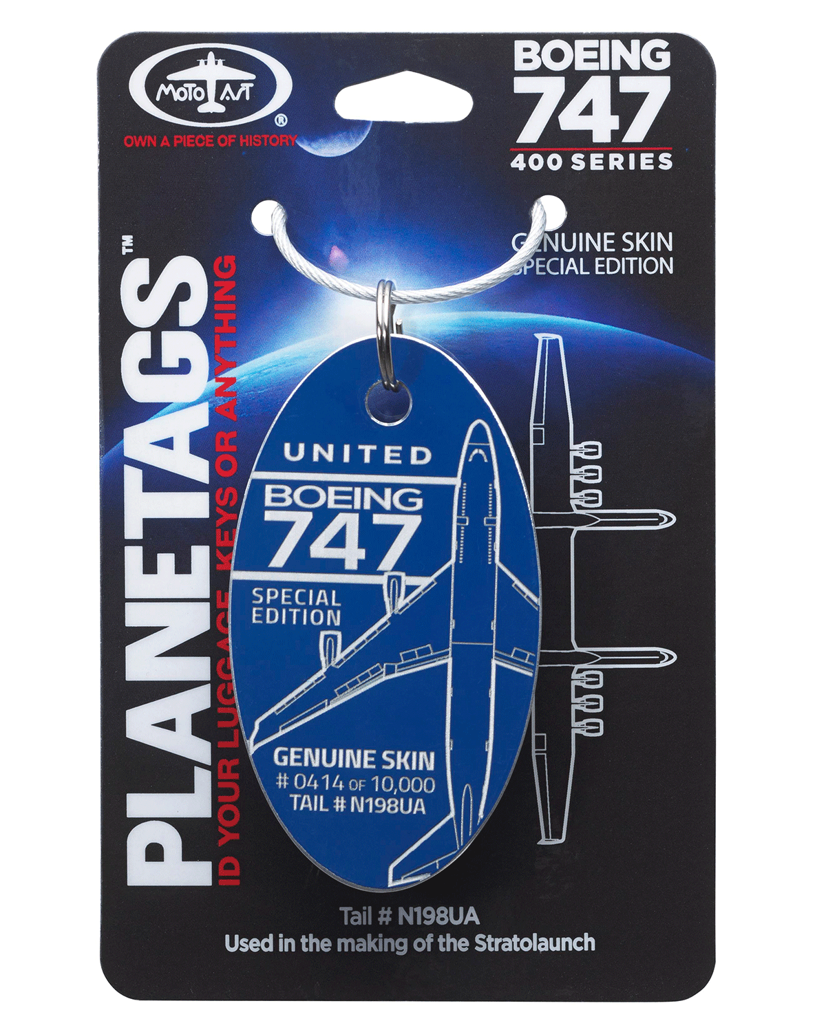 ユナイテッド航空ボーイング 747-PlaneTags 尾翼 # N198UA – MotoArt ユナイテッド航空ボーイング 747-PlaneTags 尾翼 # N198UA – MotoArt
