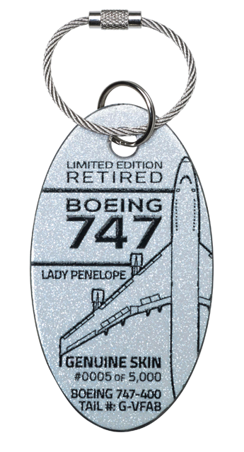 Virgin Airlines "Lady Penelope" Boeing 747 PlaneTag  Tail# G-VFAB