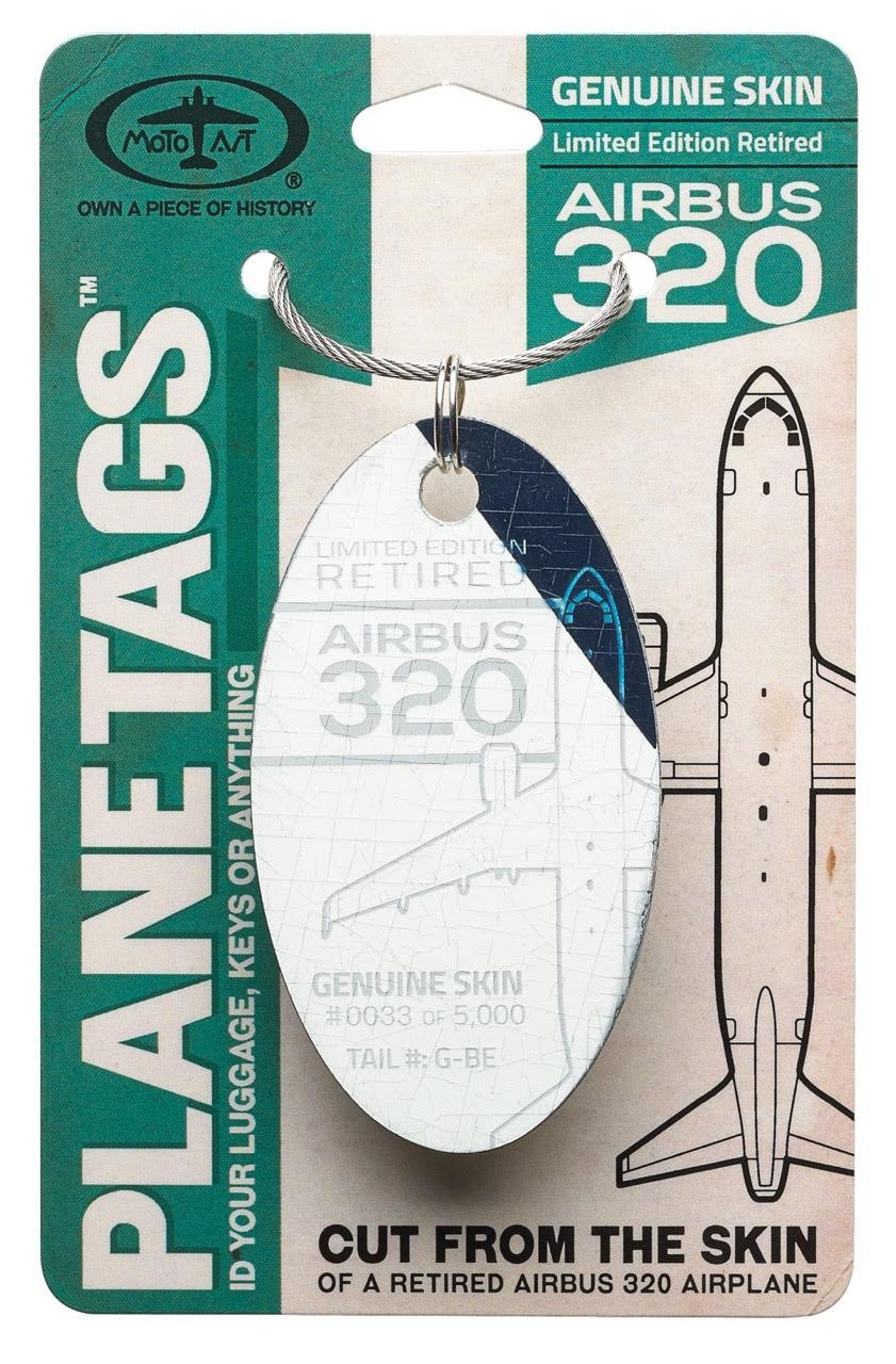 Custom Airbus 320 PlaneTag Tail# G-BE
