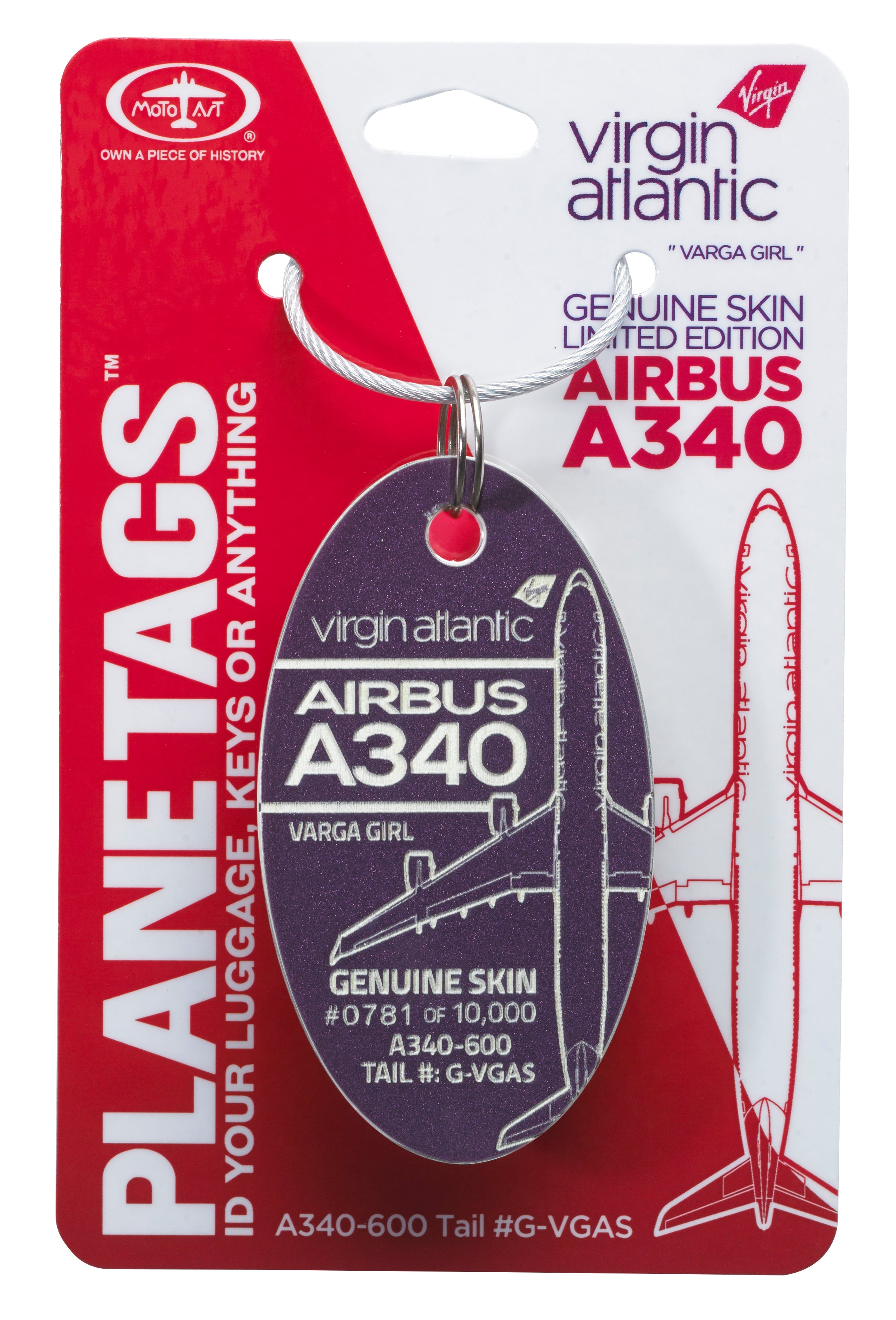 Virgin Atlantic Varga Girl A340 PlaneTag – MotoArt PlaneTags