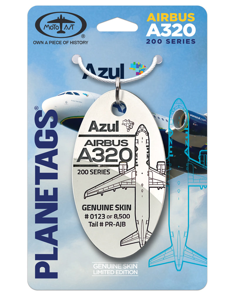 Azul® Airbus A320 PlaneTags | Aircraft Skin from PR-AJB – MotoArt