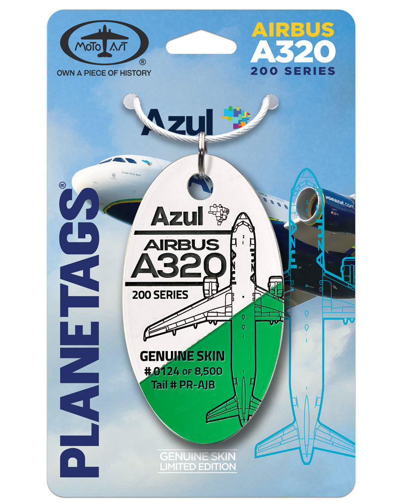 Azul® Airbus A320 PlaneTags | Aircraft Skin from PR-AJB – MotoArt