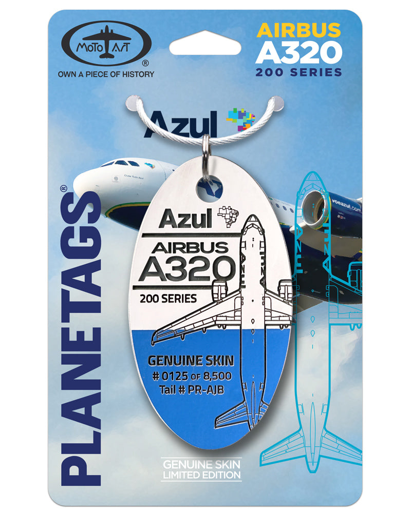 Azul® Airbus A320 PlaneTags | Aircraft Skin from PR-AJB – MotoArt