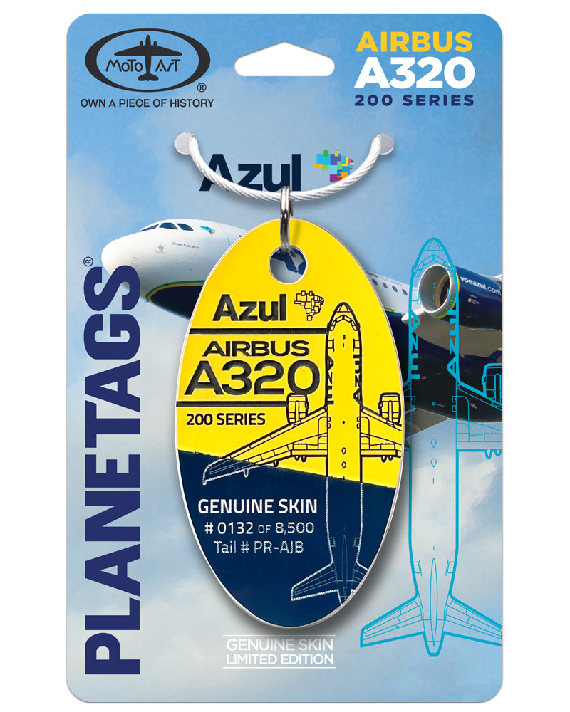 Azul® Airbus A320 PlaneTags | Aircraft Skin from PR-AJB – MotoArt
