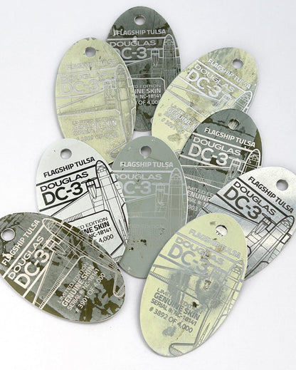 Custom DC-3 Flagship Tulsa PlaneTag Serial #NC-18141