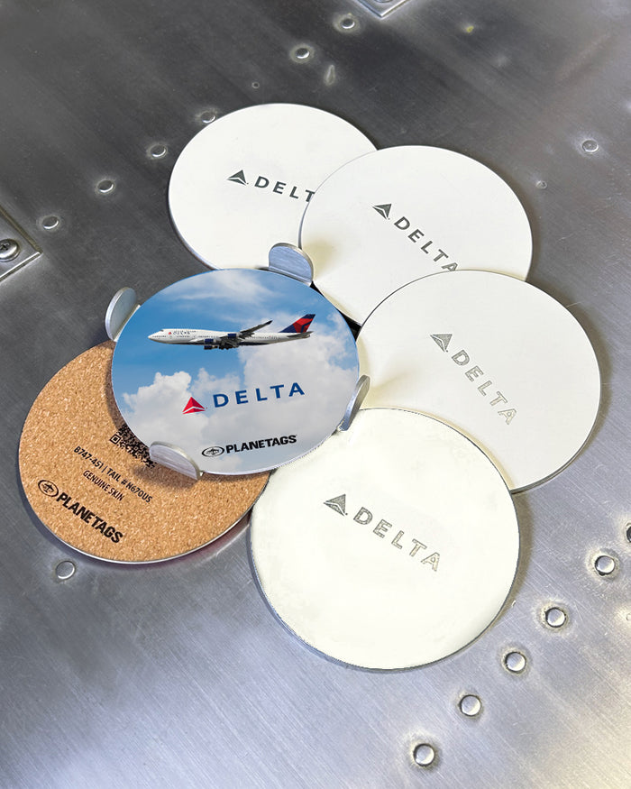 Delta Air Lines Coaster Set – MotoArt PlaneTags