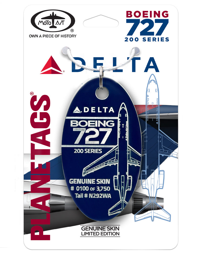 Delta 727-200 ADV N292WA PlaneTags | Western & Delta Collectible