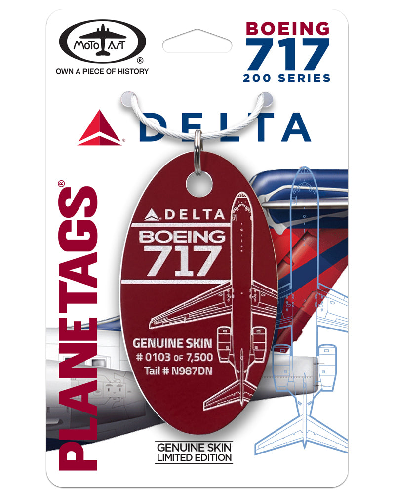 DL デルタ航空 Planetags B717 DELTA® 717-23S-N987DN – MotoArt PlaneTags