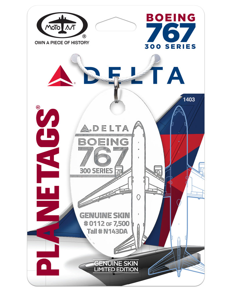 DELTA®- Boeing 767-332 PlaneTags Tail # N143DA – MotoArt PlaneTags