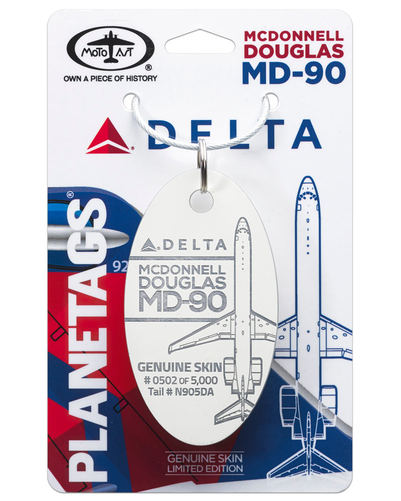 希少 未使用品 LAND'S END デルタ航空 リフレクター ジャケット 企業 DELTA®- MD-90 プレーンタグ テール # N905DA |航空航空機スキン