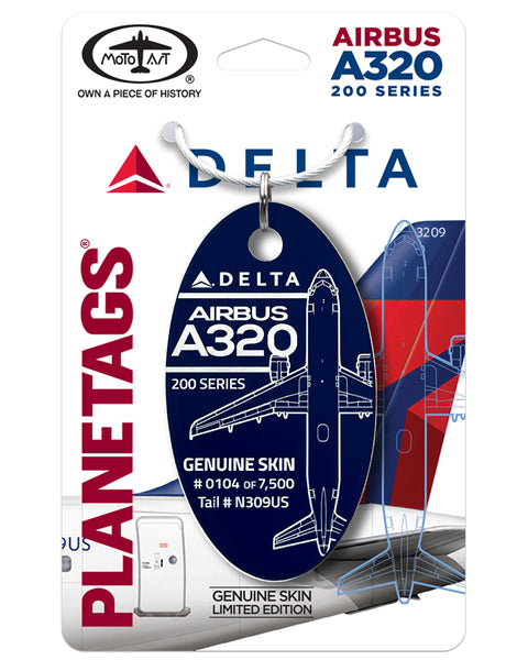 ハルトページ DELTA®-A320-N309US – MotoArt PlaneTags