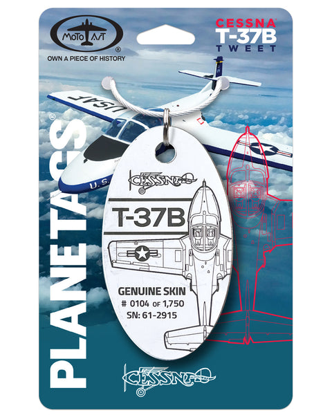 Cessna T-37B Tweet PlaneTags – Authentic Aircraft Skin – S/N 61