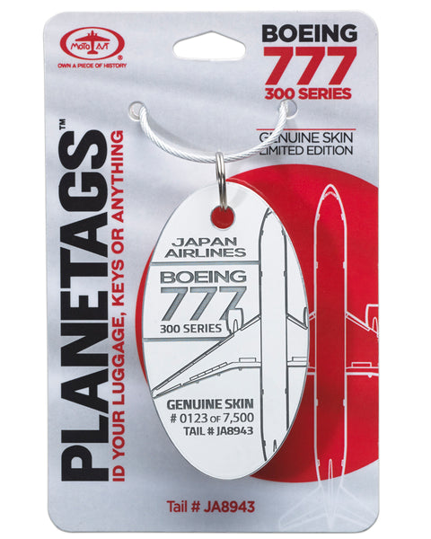 PLANETAGS Boeing 777-300 JAL ネームタグ PT26_B777_346_CARD_WHITE_grand