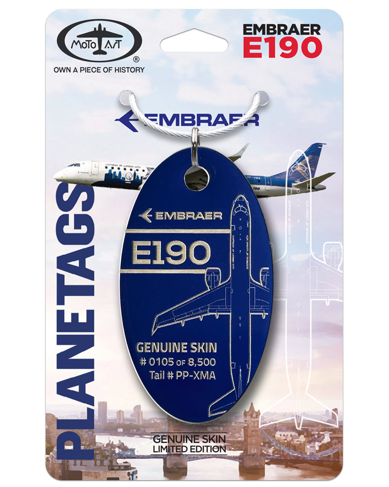 【超レア】PACMINパックミン　EMBRAER 1/72 Embraer E190 Prototype PlaneTags | Authentic Aircraft Skin