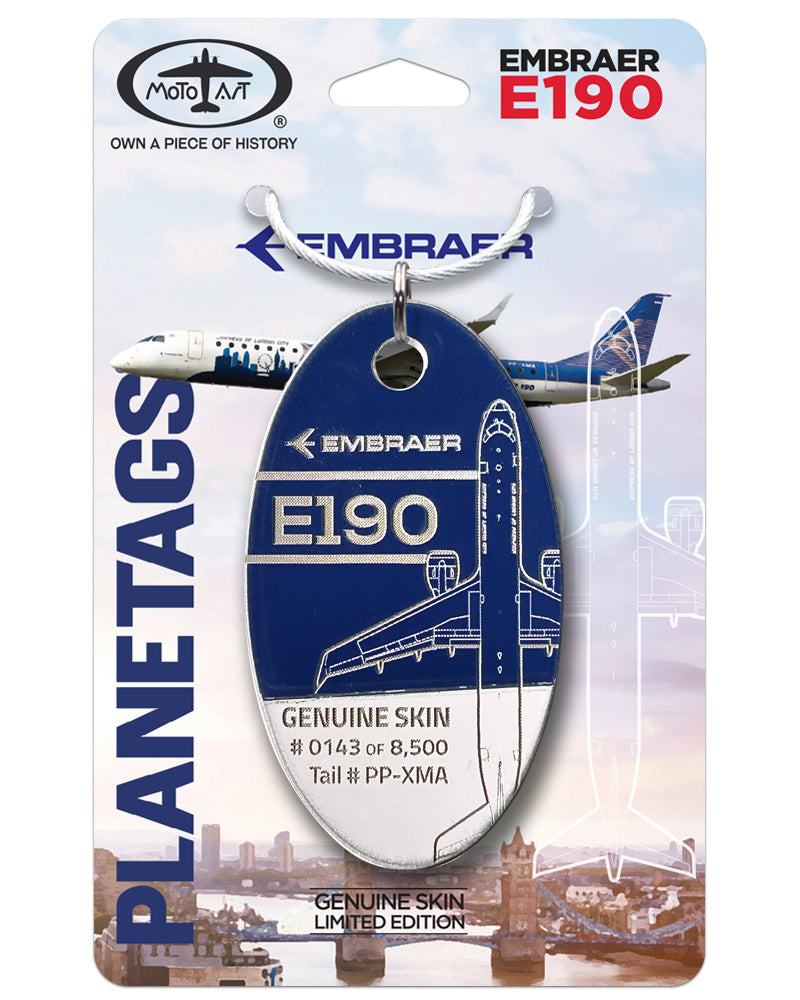 Embraer E190 Prototype PlaneTags | Authentic Aircraft Skin
