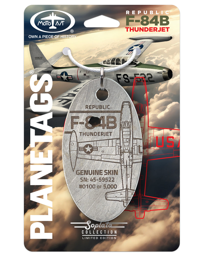 F-84 Thunderjet PlaneTag | Authentic Jet Age Aircraft Tag