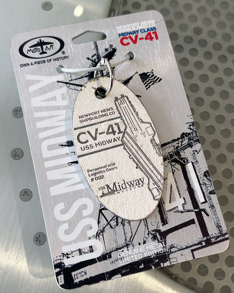 USS Midway Door PlaneTags – Authentic Aircraft Carrier Steel