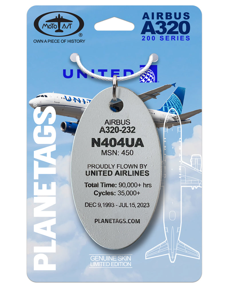 Airbus A320 N404UA PlaneTags | United Airlines® Collectible