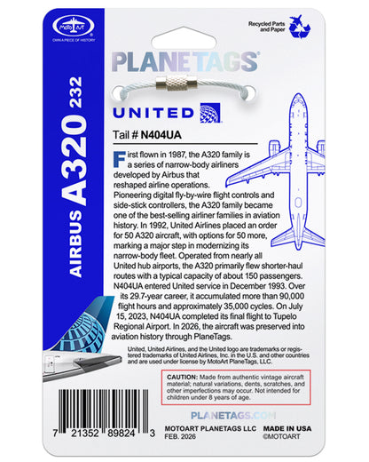 United Airlines® A320 N404UA
