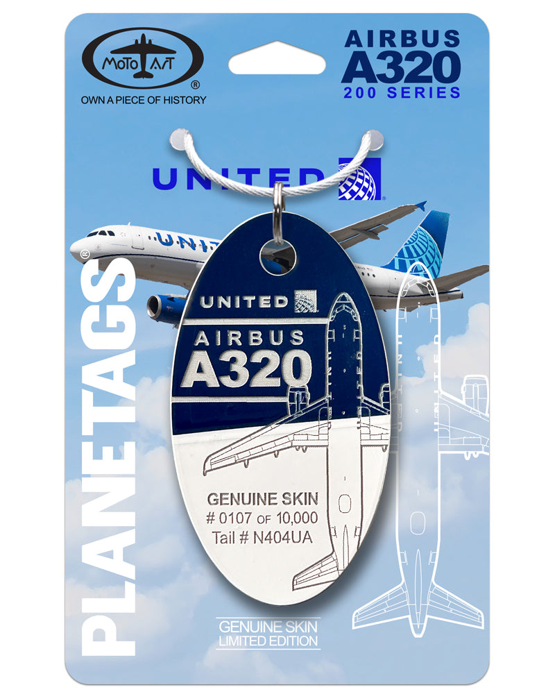 Airbus A320 N404UA PlaneTags | United Airlines® Collectible