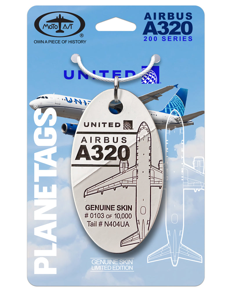 Airbus A320 N404UA PlaneTags | United Airlines® Collectible