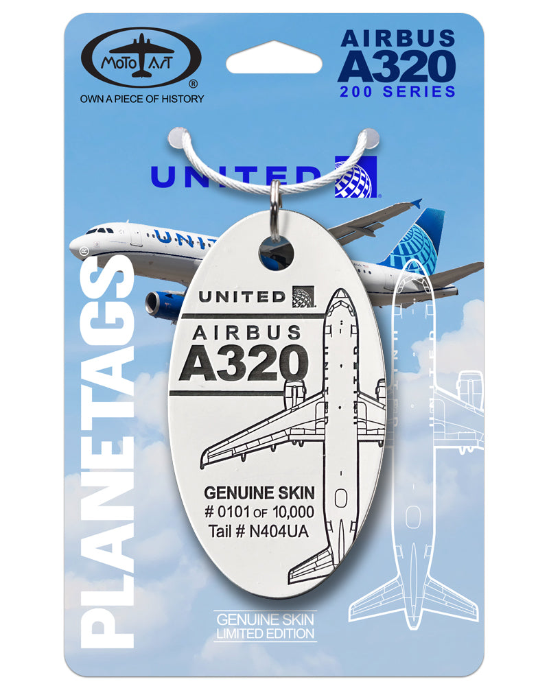 Airbus A320 N404UA PlaneTags | United Airlines® Collectible