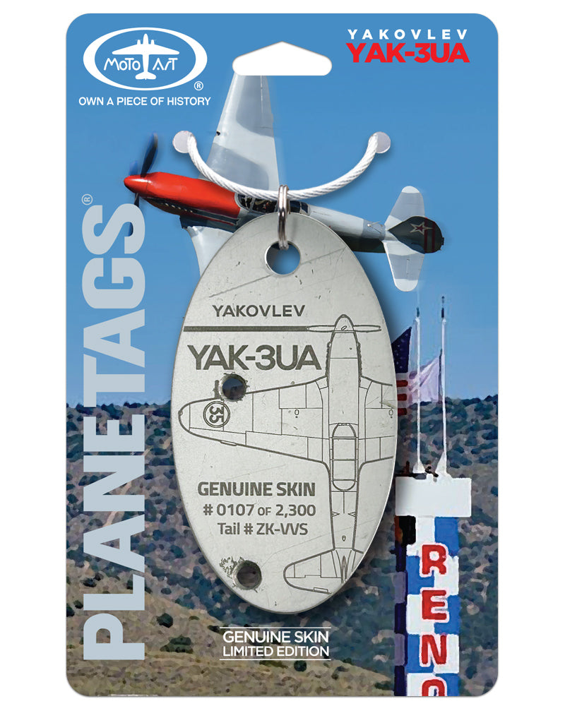 Yakovlev Yak-3UA PlaneTags | Full Noise Reno Air Racer – MotoArt