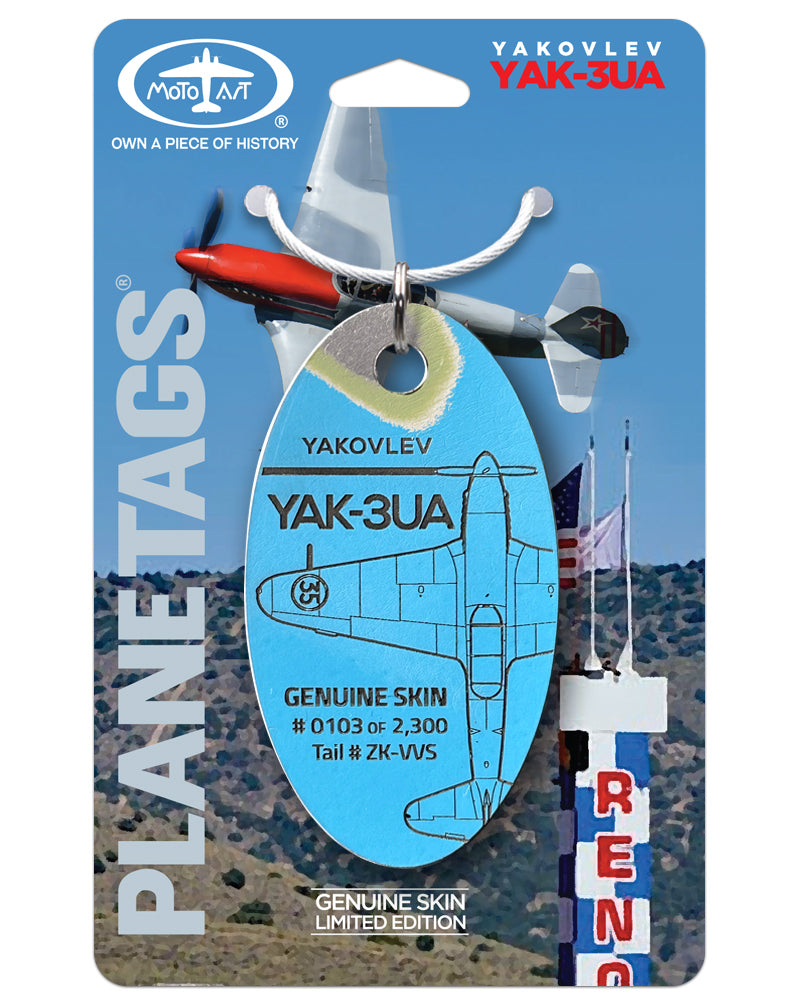 yako.s_1006さん2-26-4 Yakovlev Yak-3UA PlaneTags | Full Noise Reno Air Racer – MotoArt