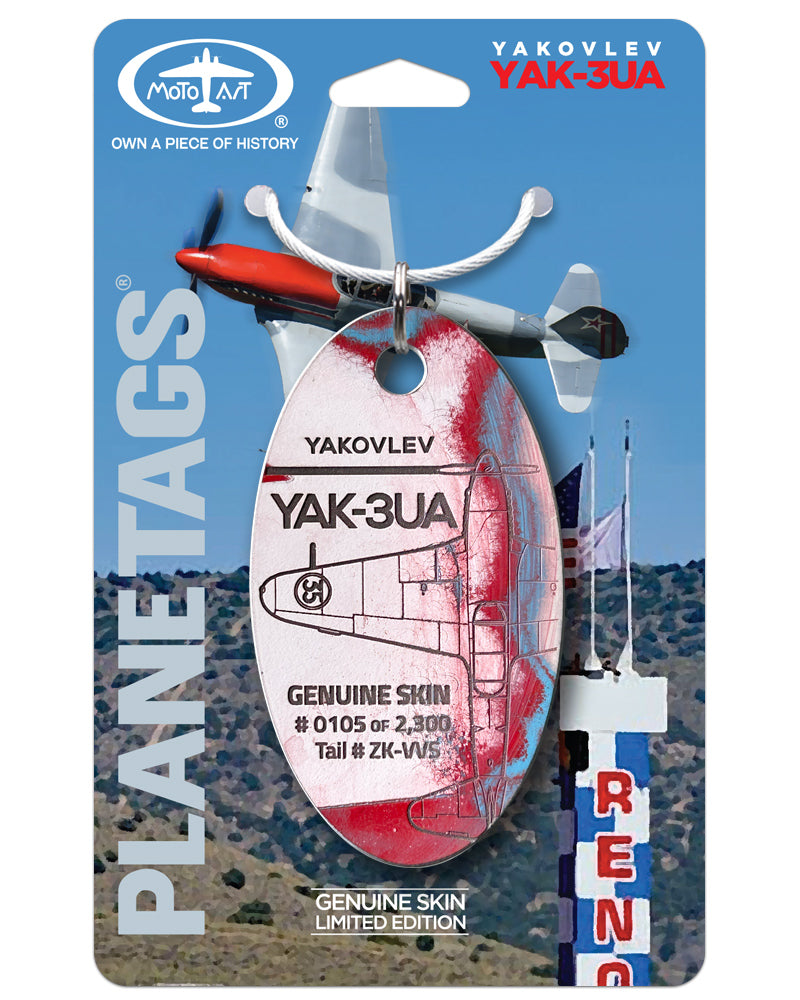 Yakovlev Yak-3UA PlaneTags | Full Noise Reno Air Racer – MotoArt