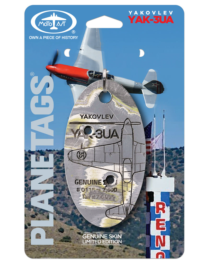 Yakovlev Yak-3UA PlaneTags | Full Noise Reno Air Racer – MotoArt