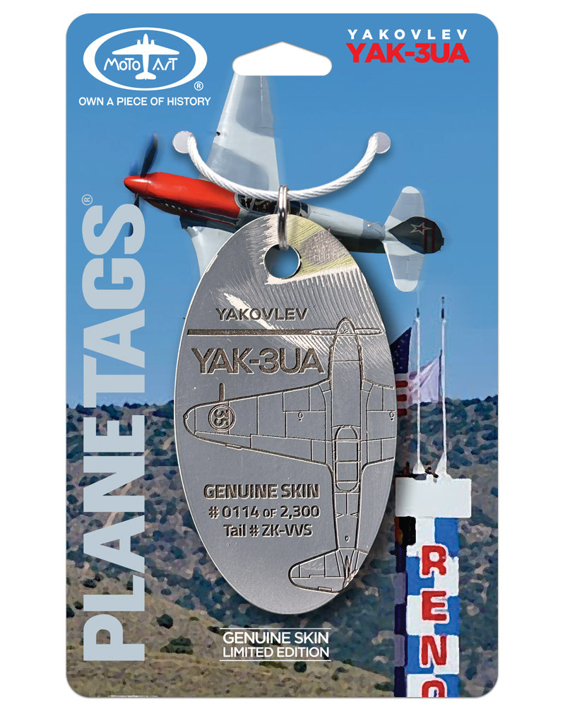 Yakovlev Yak-3UA PlaneTags | Full Noise Reno Air Racer – MotoArt