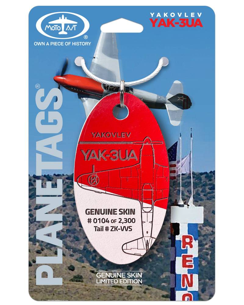 Yakovlev Yak-3UA PlaneTags | Full Noise Reno Air Racer – MotoArt