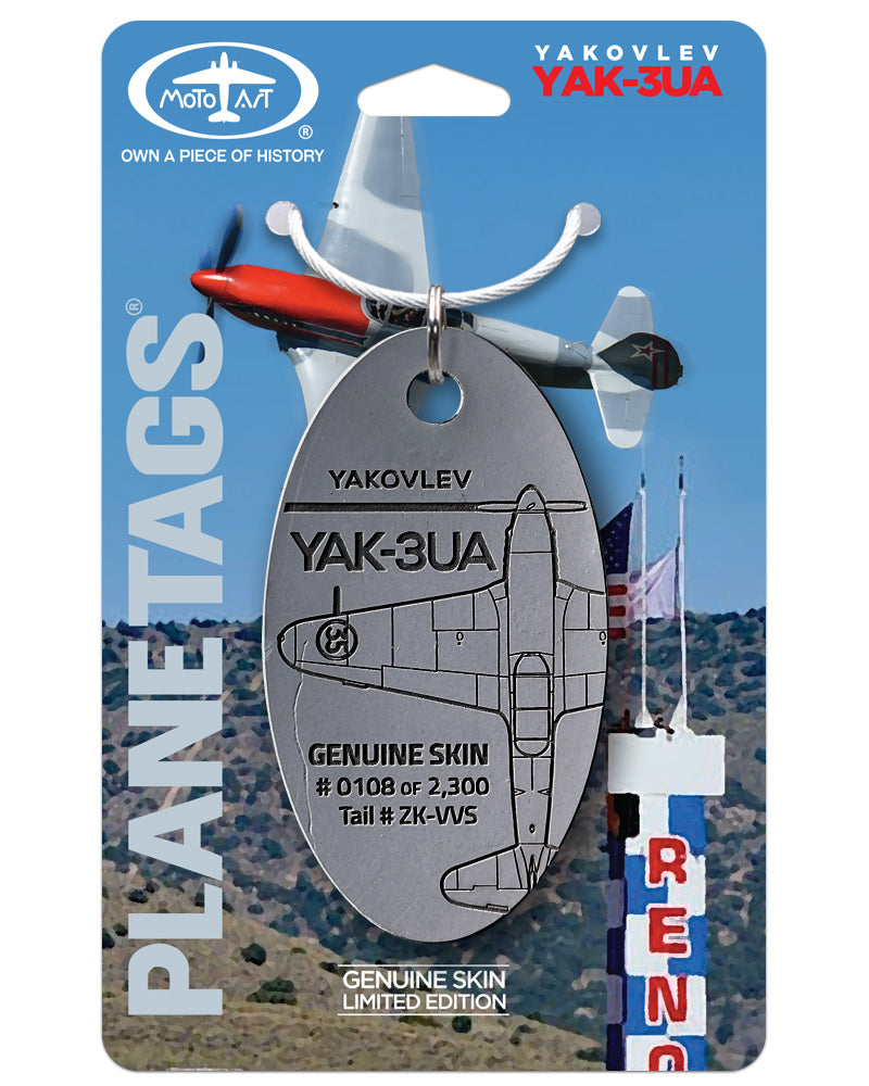 Yakovlev Yak-3UA PlaneTags | Full Noise Reno Air Racer – MotoArt