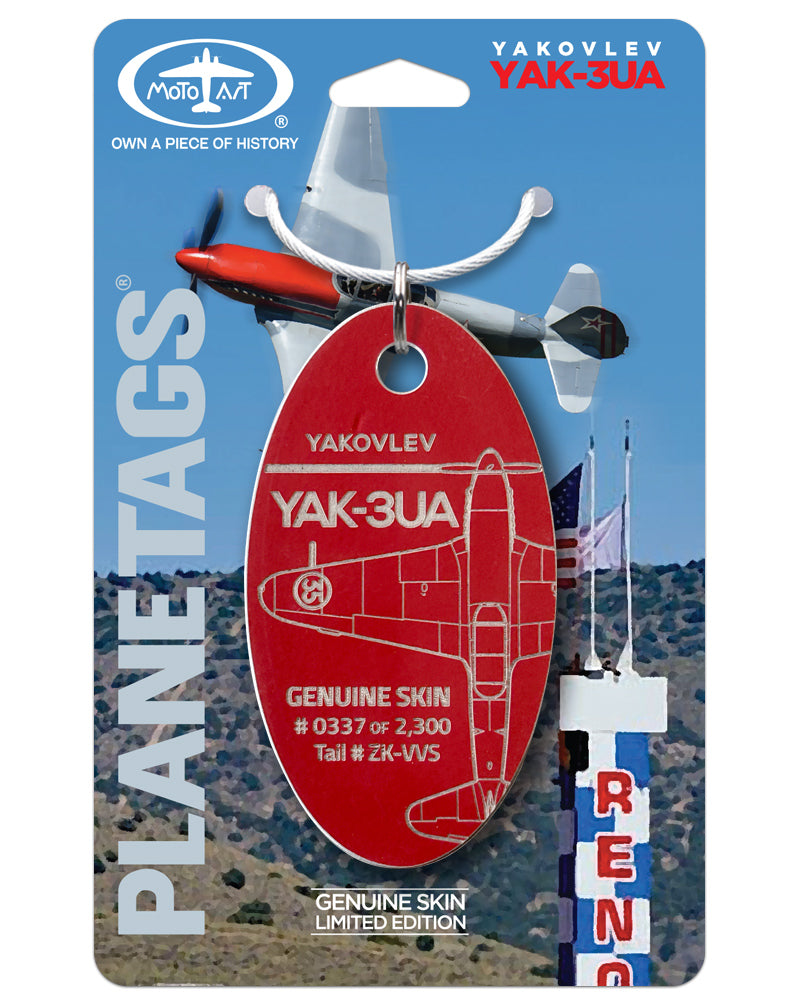 Yakovlev Yak-3UA PlaneTags | Full Noise Reno Air Racer – MotoArt