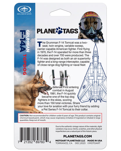 F-14A PlaneTags Pet Tags