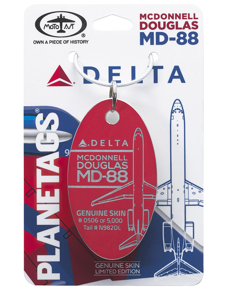 DELTA®- MD-88 PlaneTags Tail # N982DL | Aircraft Skin – MotoArt