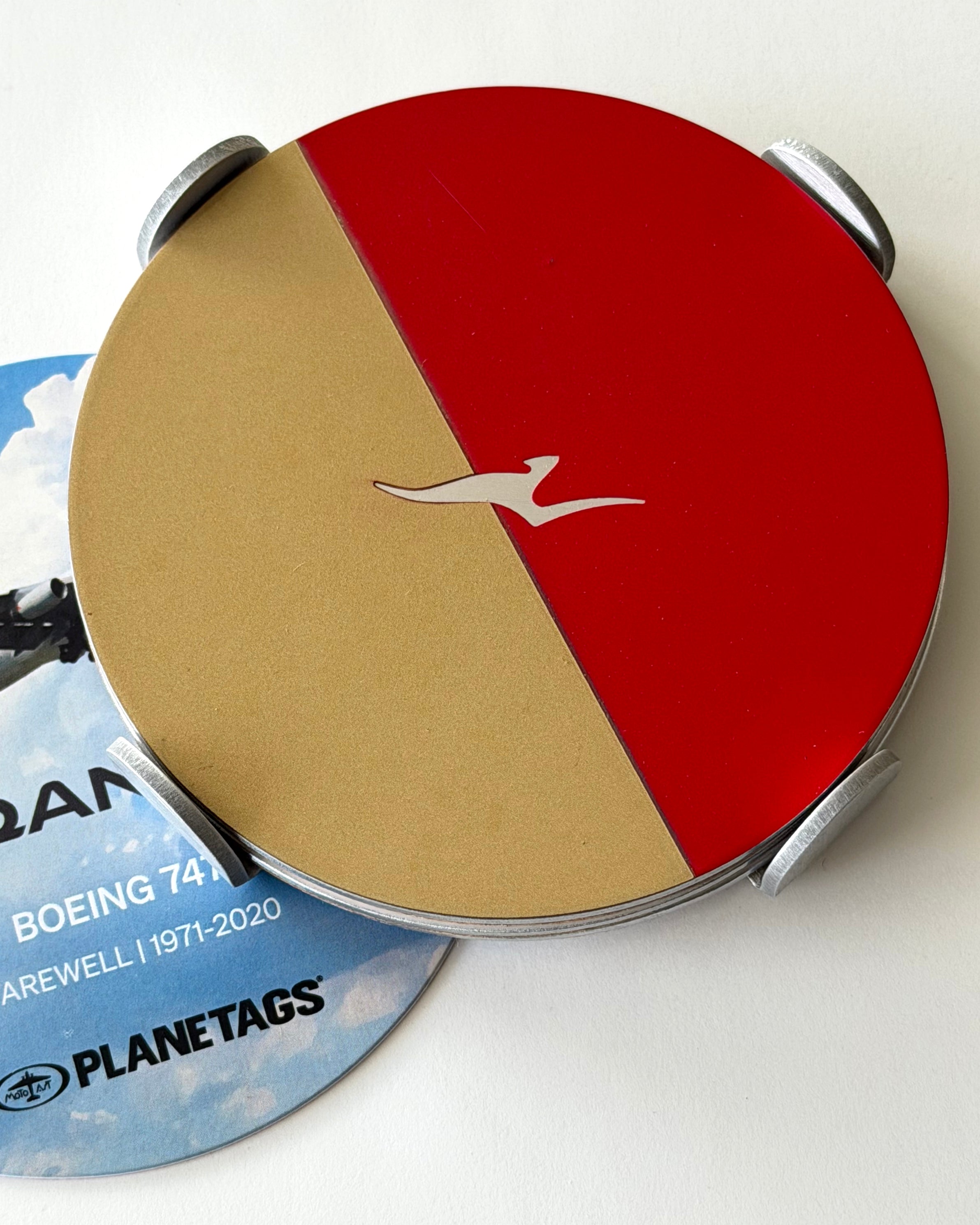 Qantas® Boeing 747 Coaster Set - MotoArt PlaneTags