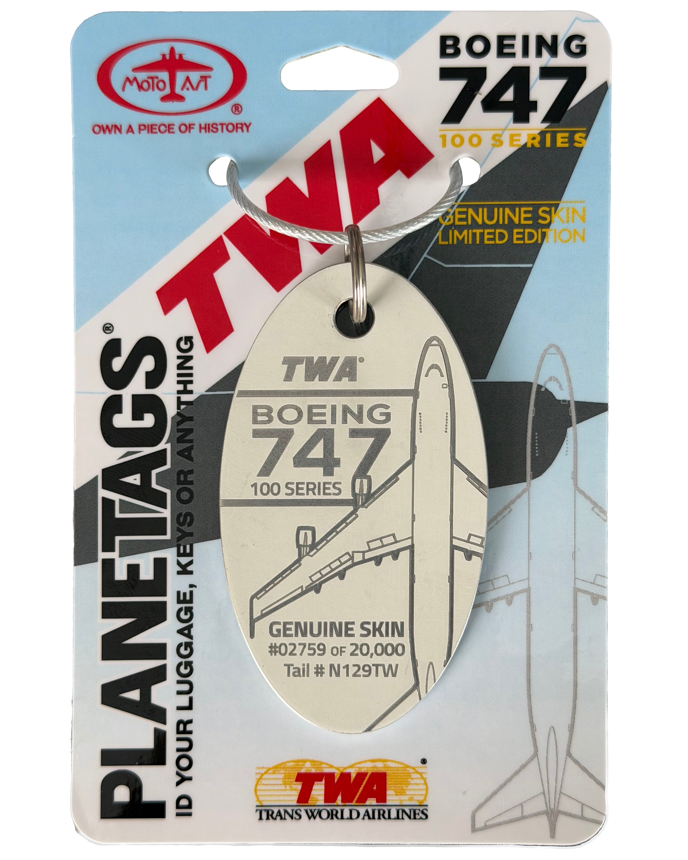 TWA 747-100 - PLANETAGS TAIL #N129TW