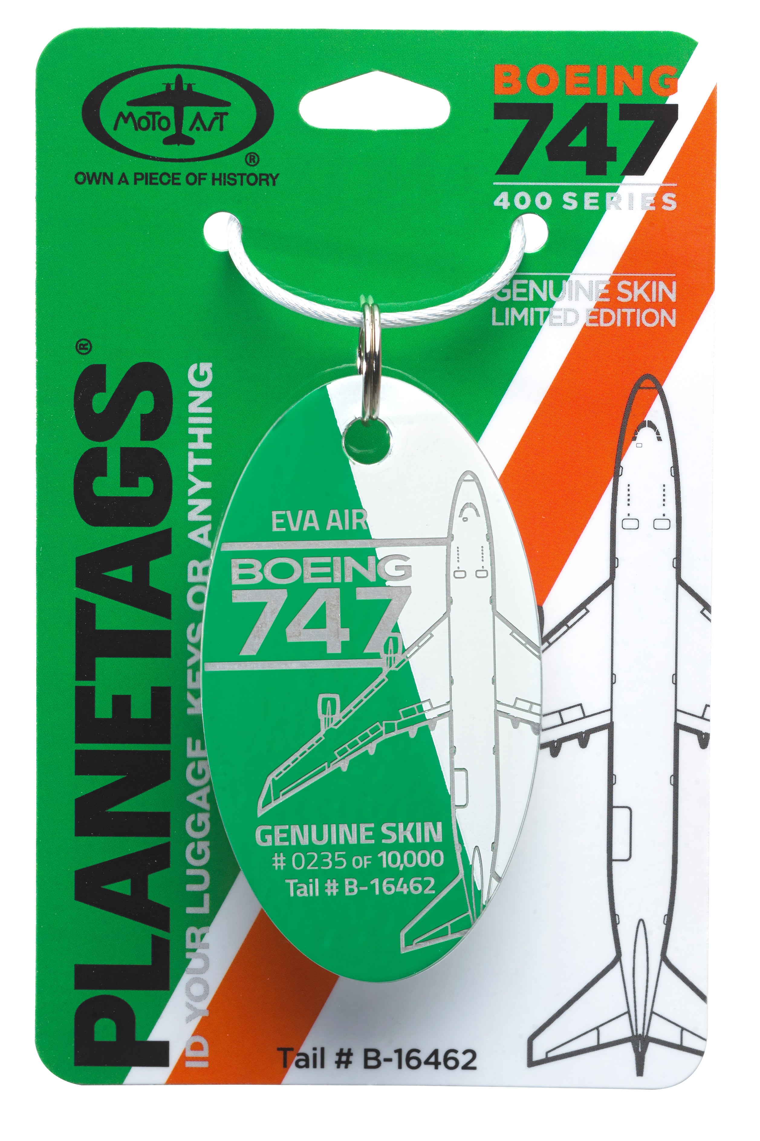 EVA Boeing 747-400 - PLANETAGS TAIL #B-16462