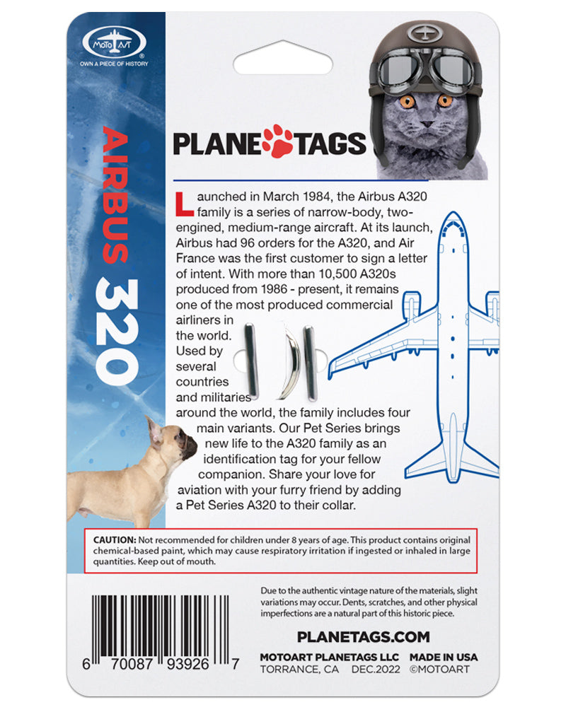 Airbus A320 PlaneTags Pet Tags
