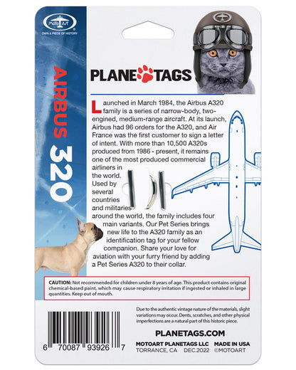 Custom Airbus A320 PlaneTags Pet Tags