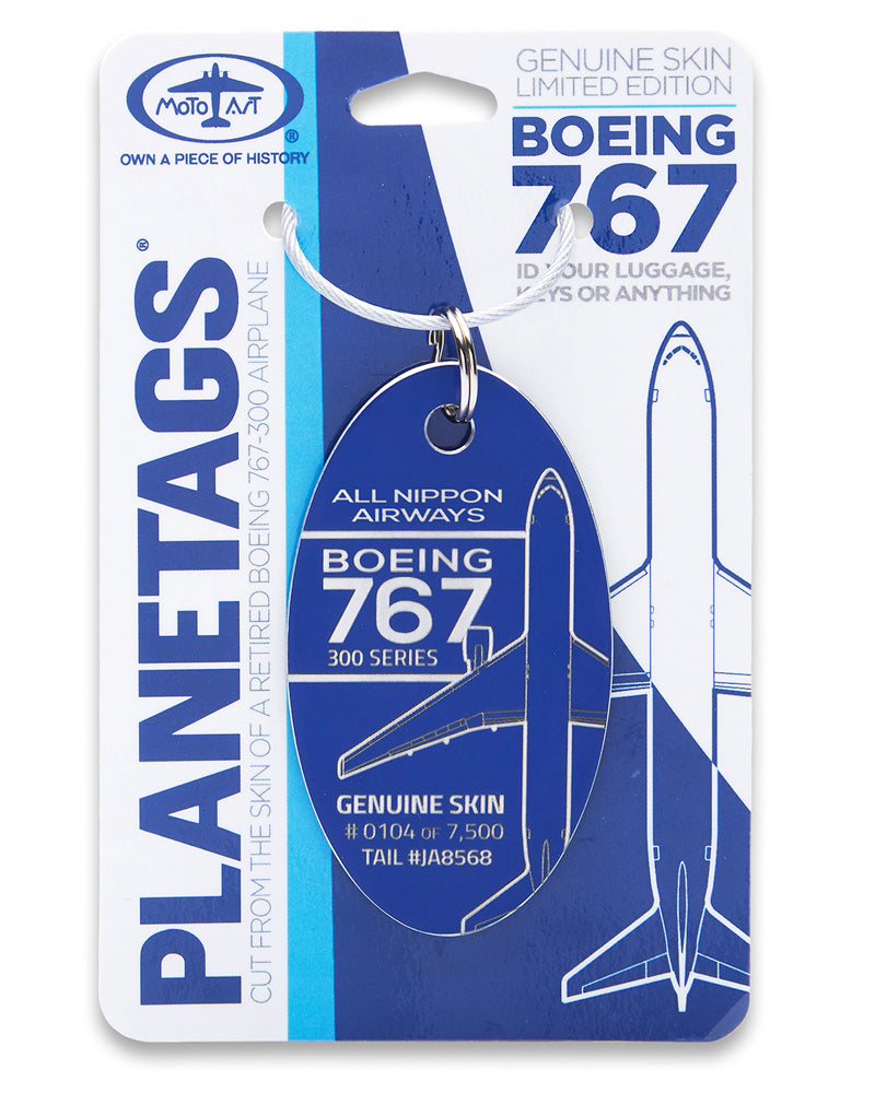 Boeing 767 ANA PlaneTag Tail #JA8568 - MotoArt PlaneTags