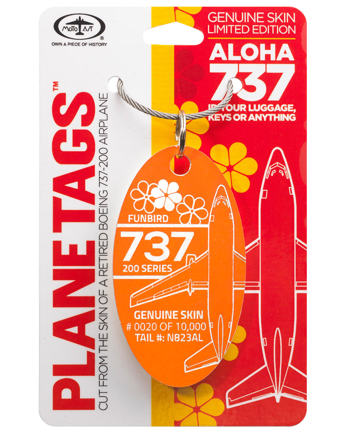 アロハ航空 ボーイング 737 PlaneTag Tail# N823AL | PlaneTags