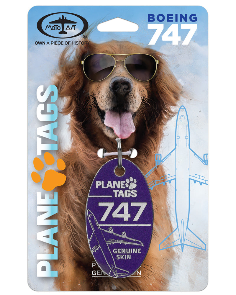 Boeing 747 PlaneTags for Pets - Pet ID Tags - Gift Ideas for Pets