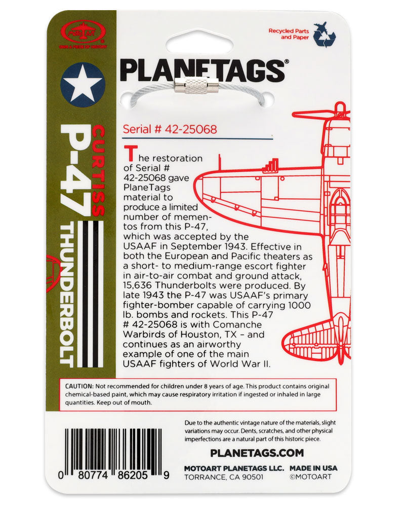 Curtiss P-47 Thunderbolt PlaneTag