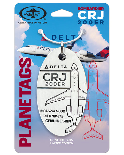 Custom DELTA®- CRJ-200ER- N847AS – MotoArt PlaneTags